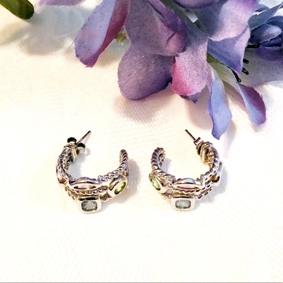 SOLD Sterling Topaz Amethyst Peridot Citrine Ear - Picture 13 of 14